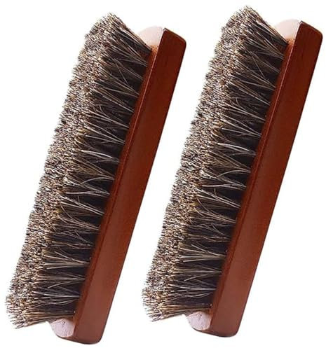 LALAFINA 2piezas Cepillos para Pulir Zapatos Cepillo para Limpiar Botas De Pelo De Caballo Kit para Lustrar Zapatos para Uso Calzado y Superficies