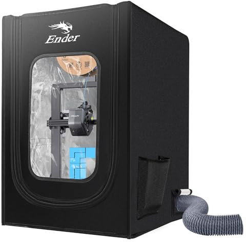 Creality 3D Druckergehäuse mit Entlüftung (Abluftset nicht enthalten), Schutzhülle für Ender 3/3 Pro / 3 V2 / 3 V3 SE / 3V3 KE / 3V2 Neo / 3 S1 Pro / 5 Pro / CR10 SE / K1 Max, 550x650x750 mm