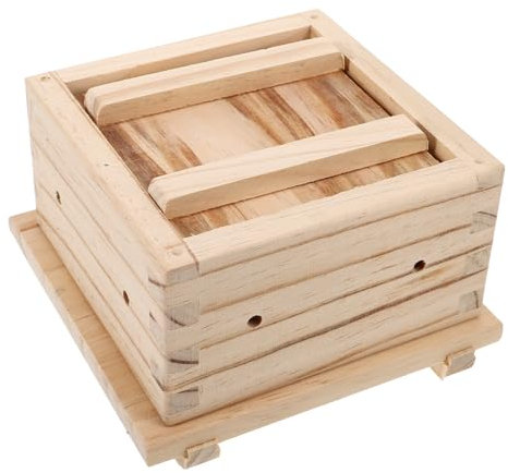 Luxshiny Wooden Tofu Press Mold for Homemade Tofu and Cheese Kitchen Tool for Bean Curd Making Compact Design for Easy Pressing
