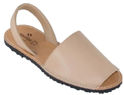 HECHO EN ESPAÑA Menorquina Ibicencas sommarsandal i läder, Sand, 40 EU