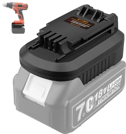 Adapter for Black and Decker 20V Cordless Tools Fits for Makita 18V Li-ion Battery, Convert to for Black&Decker 20V Cordless Power Tools (Adapter Only)