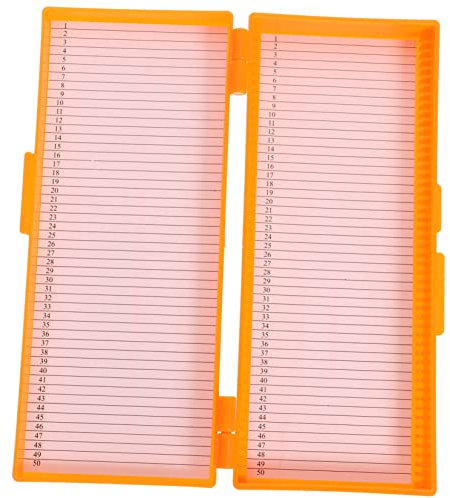 COSMEVIVI Mikroskop-objektträger-aufbewahrungsbox Glas-objektträger-organizer Labor-objektträger-behälter Mit Schlitzkanälen Für Getrennte Aufbewahrung Aus Robustem Abs-material