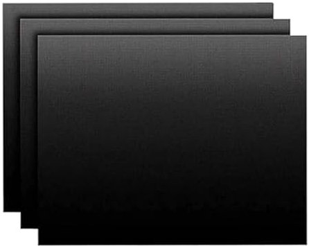 GUZHAIREN Pack of 3 Oven Liner, Oven Liners for Fan Assisted Ovens, Non Stick BBQ Mats for Gas Grill, Baking Mat, 40cm x 33cm, Easy to Clean, Reusable, Convenient Baking, Protect Bottom of Oven
