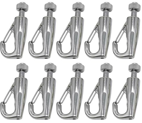 WASTEBIN Set Of 10 Slide Locking Artwork Hanging Hooks Wire Rope Metal Photo Hooks Stainless Steel Picture Frame Hangers