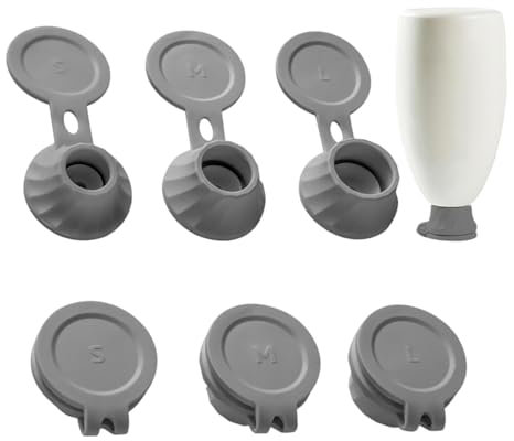 Qurygin Upside Down Bottle Cap | Leak-Proof Inverted Cap Bottle Emptying Lid | Shower Gel Bottle Cap Cover Bottle Lid Replacement with 3 Sizes for Shampoo Condiments
