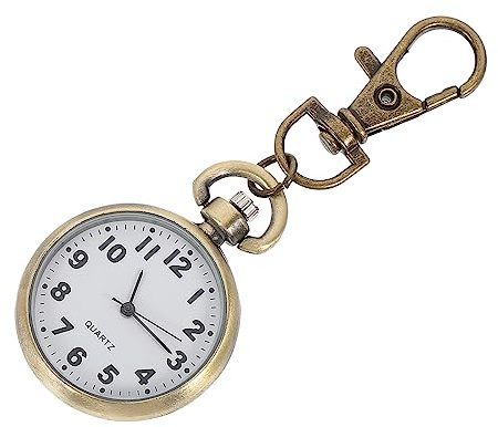 Holibanna Taschenuhr Damen als Hängende Krankenschwesternuhr mit Schlüsselanhänger aus Legierung und Glas Leicht Ablesbar für Medizinische Anlässe Sowie Prüfungen Geeignet