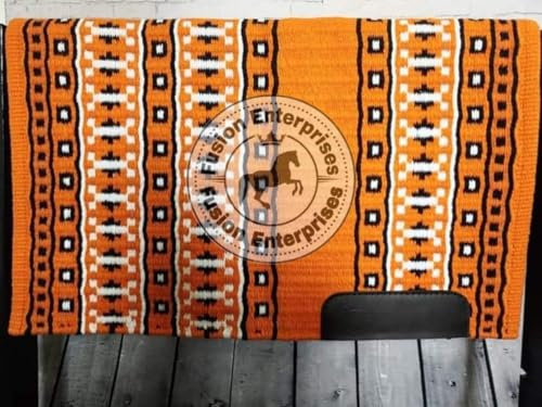 EQUIEMPRESS Sattelunterlage Western Show/Westernsatteldecke aus Neuseelandwolle, Top Wool Pad Sensor Flex (Anpassung möglich) A-139 (36 x 36)