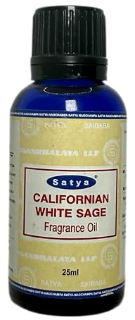 SATYA Huile Aromatique Sauge Blanche Californienne 25 ml - Purification et Nettoyage Energétique - HOSTENATURA