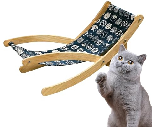 Kattklösbräda – sisal klösstol | vikbar husdjursstol med justerbar sängdesign, bekväm och mysig inomhusstol | Möbler för kattungar, valpar, kaniner, mjukt viloutrymme och R