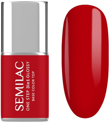 Semilac UV Nagellack 3in1 One Step Glossy S530 Scarlet 7 ml