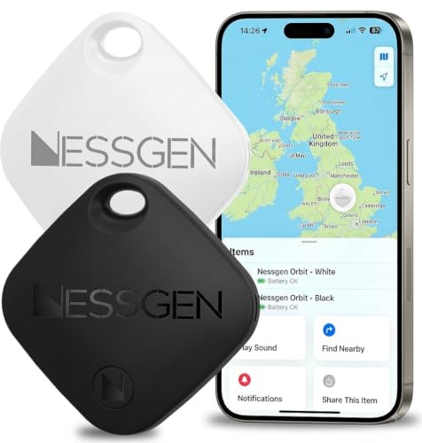 Air Tracker Tags-2 Pack with Cases [Apple MFi Certified] for Apple Find My (IOS Only) - Mix Colour Bundle