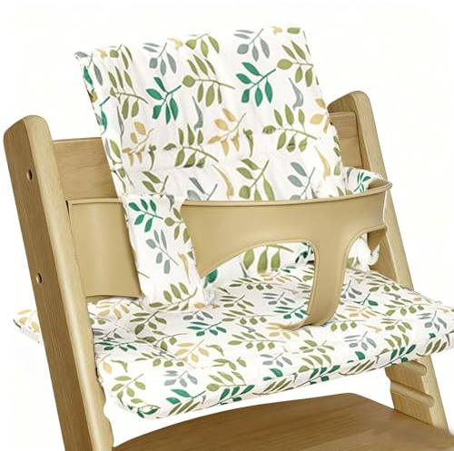 Hochstuhl Kissen für Stokke Tripp Trapp, Rutschfest Hochstuhl Sitzkissen Set, Hochstuhlkissen Zubehör Baby, Verdickung Weiches Sitzkissen für Baby & Kids mit Klettverschluss