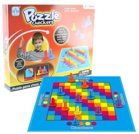 Juego de Mesa de Damas para Niños | Juego De Mesa De Damas Educativo,Juguete De para Pensamiento Lógico - para Adultos Niños Personas Mayores Viaje Al Aire Libre En Interior Aula Escuela Acampada