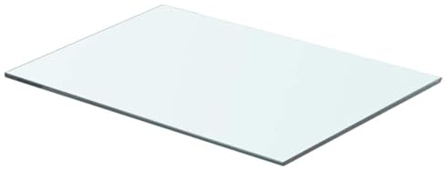 Frdhee 8mm Glasablage Glasregal Wandregal Hängeregal,Regalboden Glas Transparent 50 cm x 30 cm für Wohnzimmer,Schlafzimmer,Küche und Badezimmer