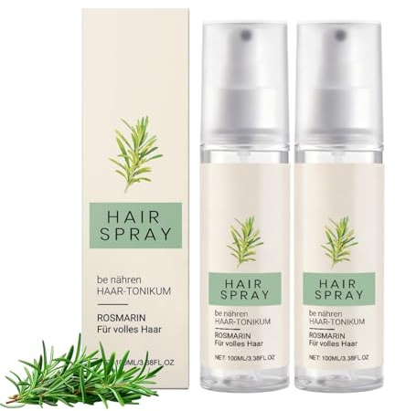 Hair Tonic Rosemary, Natural Hair Oil with Organic Rosemary Oil, Gegen Haarausfall & dünner werdendes Haar, Verdichtetes und kräftiges Haar für Männer und Frauen (2PC, 200ml)