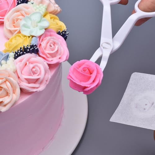 Generic Plastic Scissors DIY Cream Flower Transfer Lifter Cake Decorating Tool