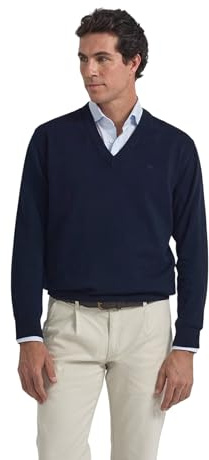 SILBON Jersey Cuello Pico Business Manga Larga para Hombre