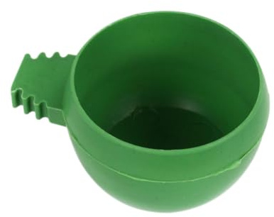TOYANDONA 20 Pezzi Ciotole Rotonde in Plastica Verdi per Alimentazione Piccioni Contenitore per Cibo e Acqua Facile da Riempire per Alimentazione Domestica