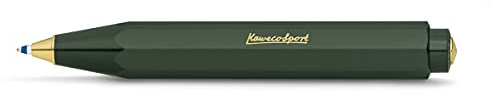 Kaweco CLASSIC SPORT Kugelschreiber Green I Business Kuli aus hochwertigem Kunststoff I Klassischer Kuli in Grün I 12 g Taschen-Kugelschreiber mit Herzkurvenmechanik I Druckkugelschreiber 10,5 cm