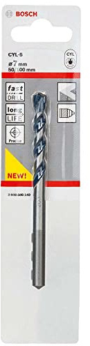 Bosch Professional 1x CYL-5 Concrete Drill Bit (for Concrete, Ø 7 x 100 mm, Robust Line, Accessories for Impact Drills)