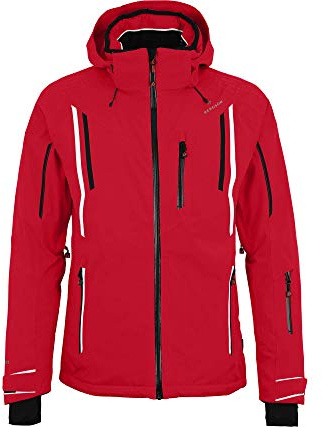 Bergson Riley | Herren Skijacke, wattiert, 20000 mm Wassersäule, Chinese red [104], 52 - Herren