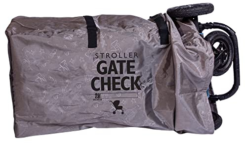 J. L. Childress Deluxe Gate Check-Tasche für Einzel- und Doppelwagen - Hochwertige, robuste und langlebige Luftreisetasche, doppelten Tragegriffen (Farbe: Grau)