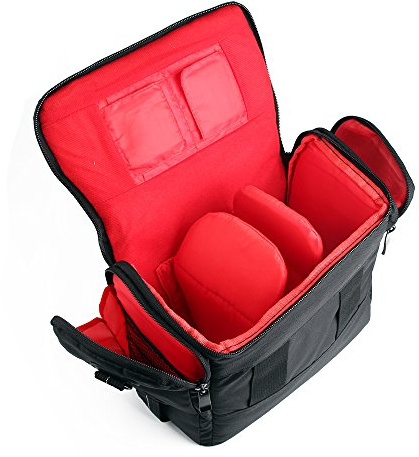 K-S-Trade Qualitativ & Innovativ Canon EOS 250D Kameratasche Fototasche Schultertasche Zubehör Tasche Einteilbare Trennwänden Für