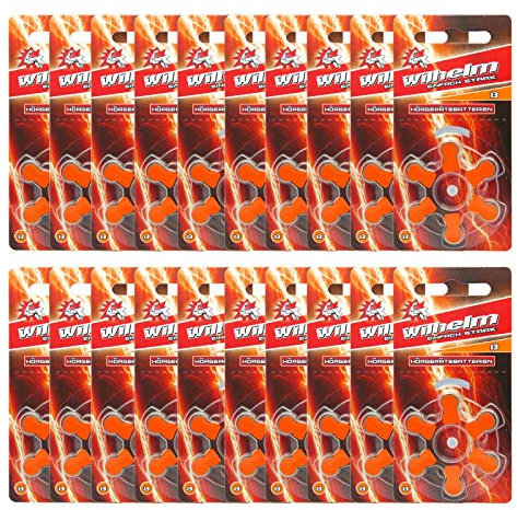 Wilhelm Hörgerätebatterien Typ 13 orange PR48 1,45 V – 120 Batterien