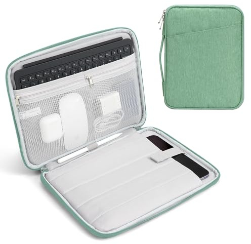 TiMOVO 9-11 Custodia per Tablet, Compatibile con iPad 11 A16 2025, iPad 10,9/10,2| Air 11, Galaxy Tab A9+ / A11 Plus 11, Borsa Protettiva con Tasche, Bodhi Verde