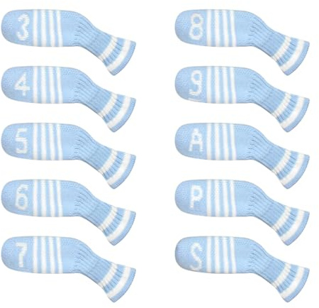 Scott Edward 10 coperture per mazze da golf per ferri da stiro e fondamentalmente a forma di calzini, lavabili e durevoli