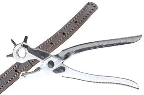 Perforadora para cinturón - Alicates perforadores de cuero con varios tamaños de orificios,Perforadora de precisión de tela y cuero de varios tamaños para cinturones, correas de reloj y bolsos Aznever