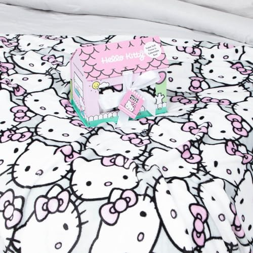 Jay Franco Hello Kitty Throw Blanket with Playhouse Gift Box - Plush Throw Measures 46 x 60 Inches - Super Soft Special Edition Fleece Bedding
