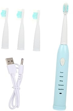 Gatuida Elektrische Kinderzahnbürste mit 5 Modi USB Ladung Weiche Borsten Kinderzahnbürste 0-3 Blau