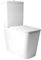 Novo BATH, Inodoro Blanco, Wc Inodoro COMPLETO, Retrete para Hogar, Sistema RIMLESS ANTIBACTERIA, Tapa Dura Extrafina AMORTIGUADA, Salida Dual