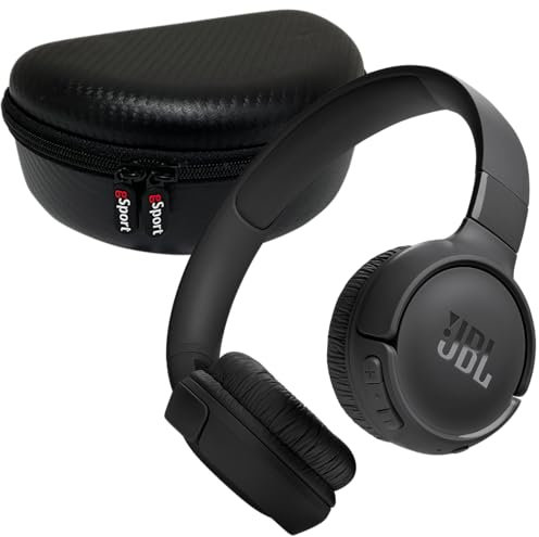 JBL Tune 520BT Wireless On Ear Bluetooth Headphone Bundle with gSport Case (Black)