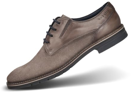 Bugatti Scarpe Basse da Uomo 311-a9e08 con Lacci, Grigio Chiaro, 43 EU