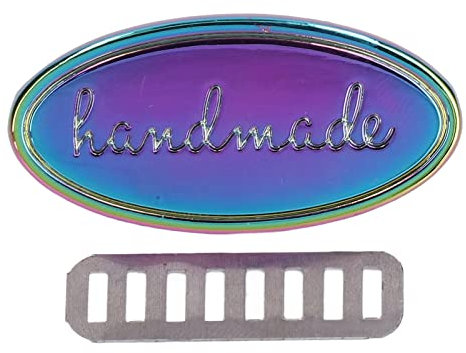 Yuecomom Handgefertigte Etikettenanhänger aus Metall, DIY-Taschenanhänger, handgefertigte Etiketten, handgefertigte Etikettenanhänger für Schmuckherstellung, Kunsthandwerk, Nähen (Colorful)