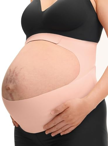 Momcozy Bauchgurt Schwangerschaft, CozySupport Ergonest Bauchband Schwangerschaft, unsichtbarer & atmungsaktiv Schwangerschaftsgürtel für Rücken, Bauch und Taille