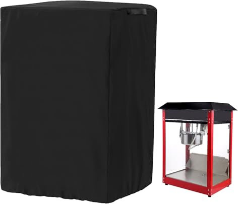 MDEOOSKY Popcorn Cart Cover Waterproof 420D Popcorn Machine Cover with Storage Bag, Windproof Buckle and Adjustable Drawstring 21 * 18 * 25in