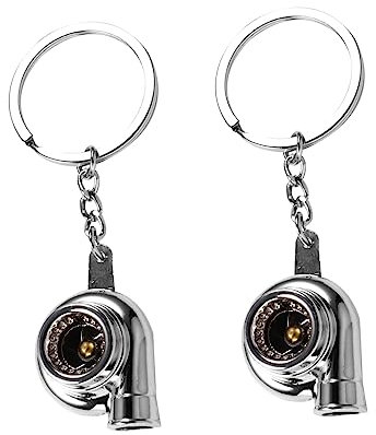 BELLIFFY 2stücke Schlüsselring Aus Turbinen-turbolader Design Kreativer Schlüsselanhänger Langlebiger Schlüsselring Als Anhänger Für Tasche Handy Oder Autoschlüssel Passend Für Geburtstag v