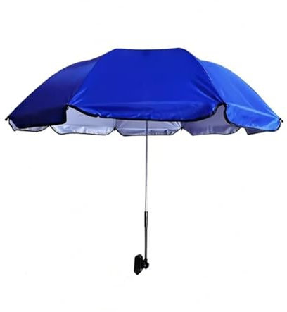 Sombrilla para silla de playa con accesorio de dirección, paraguas de pesca, respaldo de silla, sombrilla de playa, ideal para sillas de playa, cochecitos de bebé y sillas de jardín de patio.