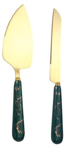 Cabilock 1 Jeu Spatule Couteau à Gâteau Étain Poêle Pizza Doublures Couvercle Pâtisserie Rester Pelle à Fromage Pique à Gâteau Coupe-gâteau Pelle à Gâteau Acier Inoxydable