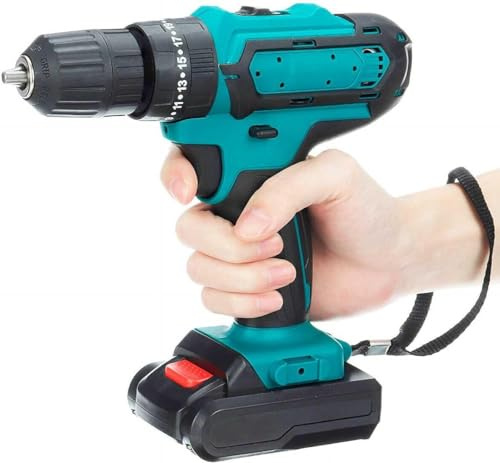SQUADO Set TRAPANO AVVITATORE A DOPPIA BATTERIA, 48V, con Batteria e Accessori Versatili in Valigetta