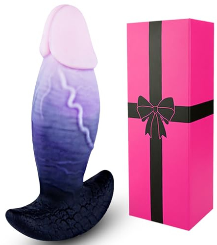 Dildo Extra-Large de 20,5 cm, Dilatador Anal Épais, Dildo en Silicone Élargi. Plug Anal Fantaisie Extra-Large avec Base Ancrée, Pénis Monster Cheval avec Gland Réaliste, Pour Hommes et Femmes Avancés