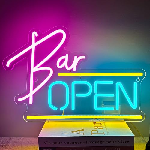 Bar Open Neon Schild, Bar Led Neon Schild für Wand Bier Leuchtreklame Personalisiert Open Sign für Bier Tavernen Cafe Club Store Home Pub Shop Wanddekoration