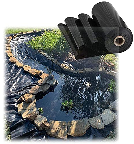 Lámina negra para estanques, 9 x 9 m, goma de 8 mm para fuentes de jardín y estanques de patio, perfecta para características acuáticas y proyectos de paisajismo