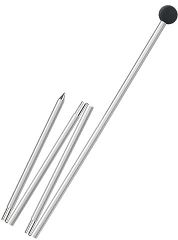 Telescopic Aluminum Canopy Poles - Aluminum Canopy Pole - Adjustable Tarpaulin Poles With Non Slip Rubber Bottom | Cone Tip, Lightweight And Durable Tent Adges For Cam