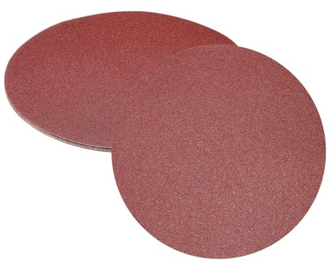 sourcing map 5pcs 12-Inch PSA Sanding Discs, 60 Grits Aluminum Oxide Self Adhesive Stick Back Sandpapers, No-Hole Round Wet/Dry Sander Papers, Sand Auto Car Paint, Wood, Metal