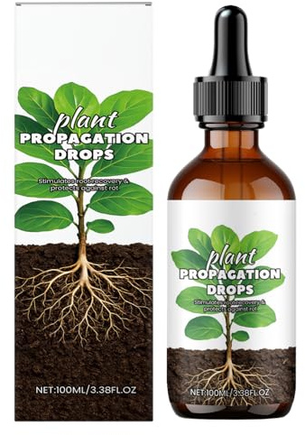 Root Grow, Root Drops, Plants Liquid Stimulator Solution for Soil, Water Propagation, Cuttings and Stems Strengthening, Indoor Balcony Use, 5.71 Inches Bottle 100ml 1 Pack