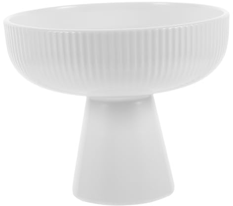 Sosoport Bol à Dessert Porcelaine Nordique Avec Pied Coupe Glacée Saladier Fruité Et Coupe à Crème Glacée Blanche Bol à Dessert Pratique Pour Maison Restaurant Et Bar